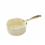 MENASTYL - Casserole 18cm Dahlia sans PFAS - Revêtement céramique antiadhésif crème - 98% d'aluminium recyclé - Tous feux dont i