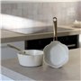 MENASTYL - Casserole 18cm Dahlia sans PFAS - Revêtement céramique antiadhésif crème - 98% d'aluminium recyclé - Tous feux dont i