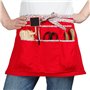 La Cordeline Mixte Tablier de jardin court rouge liberty