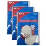 AGIPA Lot de 3 Sachets de 10 Attaches Toilée Gommées Diam 30mm 500g pour Photos - Tableaux