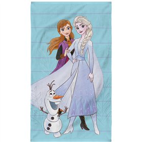 Disney Frozen 2 Azur Serviette de Bain et de Plage 70x120 cm | Velours et Bouclette 100% Coton | Oeko-TEX | Imprimé Enfant Fille
