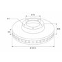 Valeo 186712 Disque de frein Disque de frein huilé 186712 Boîte de 1 disques ventilés Essieu avant [accessoires inclus] Similair