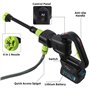 Nettoyeur Haute Pression Max 200Bar, Nettoyeur Haute Pression sans Fil,Nettoyeur Haute Pression sur Batterie 15000mAh,Buse 6 en 