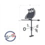 Louis Moulin Girouette Hibou 45x72,5 cm - Anthracite - Made in France