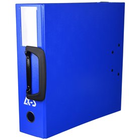 Arianex Classeur à deux leviers en PVC intérieur et extérieur avec poignée sur le dos Bleu