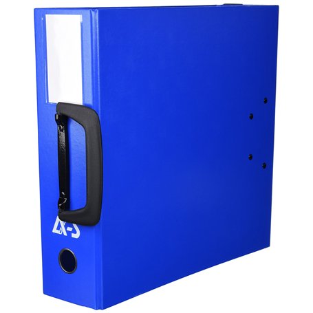 Arianex Classeur à deux leviers en PVC intérieur et extérieur avec poignée sur le dos Bleu