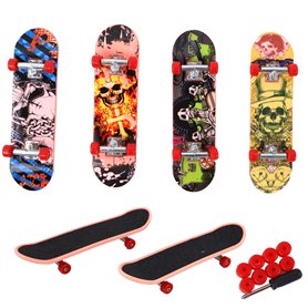 Trottifun - Set de Finger Skate - 031428 - Multicolore - Métal - Skateboard - Doigt - Jouet Enfant - Anniversaire - Cadeau - Pla