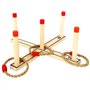 Blue Sky - Lancé D'Anneaux - Jeu de Plein Air - 049064Z - Beige - 2 à 6 Joueurs - Bois - 36 cm x 36 cm - Jeu pour Enfant - Jeu d