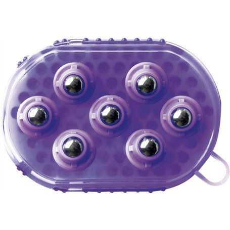 Gant Double Face étrille Et Massage - Violet