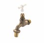 Robinet Extérieur avec Tête Cache Entrée mâle 15x21 - mâle 20x27 + raccord au Nez Ø15 NOYON & THIEBAULT