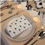 10 Assiettes Paillettes Argent en carton - 23cm