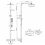 Wirquin 60723568 Colonne de douche Monza Touch avec mitigeur mécanique 1 jet, chromé