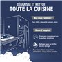 JACQUES BRIOCHIN - Mousse Dégraissante Cuisine -Savon Noir et Cristaux de Soude - Dégraisse - 99% d'Ingrédients d'Origine Nature