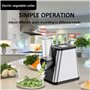 Râpe a Légumes Électrique, 5 en 1 Hachoir Multifonctionnel Râpe, 800 W, en Acier Inoxydable, Coupe-Légumes Électrique avec 5 Côn