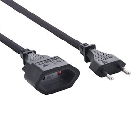 Electraline 900012CBB Prolongateur avec Prise européenne Noir 5 m