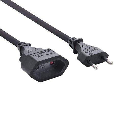 Electraline 900012CBB Prolongateur avec Prise européenne Noir 5 m