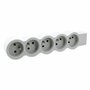 LEGRAND - Multiprise Extra-Plate à Câbler - 5 Prises avec Terre - Livrée Sans Cordon/Sans Fiche - Blanc et Gris Clair