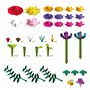 VTech Pot de Fleurs à emboîter - Pot de Fleurs Magique à Assembler et décorer avec de la Musique et 100 pièces colorées - pour E