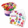 VTech Pot de Fleurs à emboîter - Pot de Fleurs Magique à Assembler et décorer avec de la Musique et 100 pièces colorées - pour E