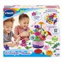 VTech Pot de Fleurs à emboîter - Pot de Fleurs Magique à Assembler et décorer avec de la Musique et 100 pièces colorées - pour E