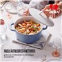 Beka Cocotte Papillon 28 cm - Cocotte en fonte aluminium et couvercle en céramique - Cocotte antiadhésive avec revêtement en cér