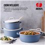 Beka Cocotte Papillon 28 cm - Cocotte en fonte aluminium et couvercle en céramique - Cocotte antiadhésive avec revêtement en cér