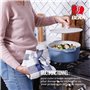 Beka Cocotte Papillon 28 cm - Cocotte en fonte aluminium et couvercle en céramique - Cocotte antiadhésive avec revêtement en cér