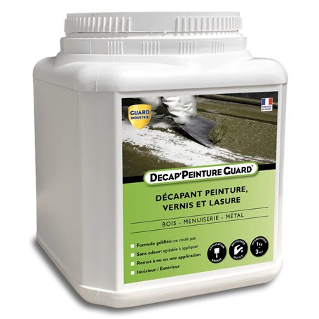 GUARD INDUSTRIE Décap'Peintures Décape Peintures Vernis Bois -Sans Odeur Sans Rinçage -1Kg - 4m2