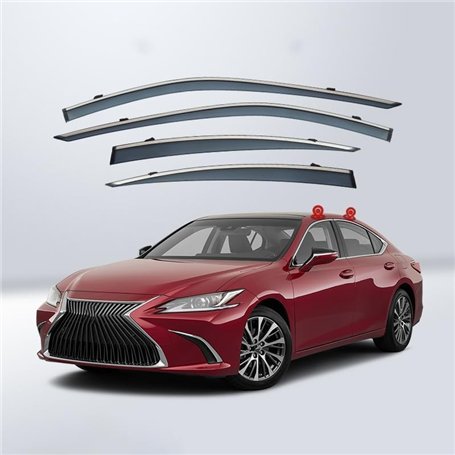 ZADIKO DéFlecteurs De Vent pour Lexus ES 2018+ DéFlecteur De FenêTre Pare Soleil DéFlecteur De FenêTre Pare Pluie De Voiture Spo