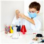 ULTECHNOVO Lot de 5 bouteilles en plastique Erlenmeyer avec col étroit - Accessoires d'expériences - Verres à shot borosilicate 
