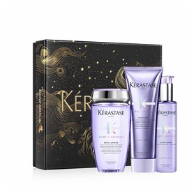 KÉRASTASE Blond Absolu - Coffret de Fin d'Année - Bain Lumière + Fondant Cicaflash + Sérum Cicaplasme - Fortifie & Illumine - Ac
