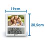 Horloge Calendrier Numérique et Son Cadre Photo Personnalisable - La Viso5 de Geemarc avec Réglage Automatique de l’Heure pour L