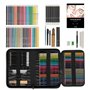 Livoo - Kit de dessin 74 accessoires LOI001 – 63 crayons