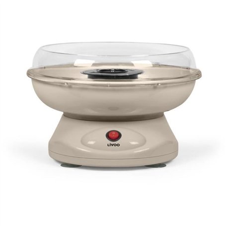 Machine a barbe a papa - LIVOO - DOM468C - 450W - Cuve et couvercle amovibles - Cuillere doseuse et 10 sticks en bambou inclus