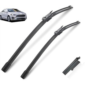 YYlong Essuie-Glace Voiture Balais D'essuie-Glace pour Ford Mondeo Fusion 2015-2019 Pare-Brise Et Fenêtre D'essuie-Glace Fenêtre
