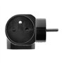 Zenitech Quadriplite: 2x 16A+2x 6A latérale Glass Noir TV écran plats