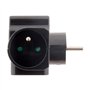 Zenitech Triplite parafoudre 2X 16A 2P+T + 1x6A 2P Noir