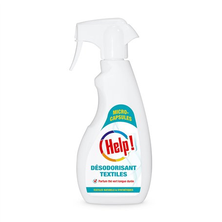 Désodorisant Textile Help - Idéal Linge & Coussins - Élimine les Mauvaises Odeurs