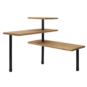COOK CONCEPT - Etagere d'angle Modulable 3 Niveaux en Bambou Maison et Bazar Rangement Cuisine