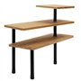 COOK CONCEPT - Etagere d'angle Modulable 3 Niveaux en Bambou Maison et Bazar Rangement Cuisine, Marron, 43 x 43 x 38 cm