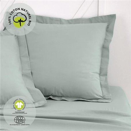 Taie d'oreiller - TODAY - 63 x 63 cm + 5 cm - Coton - Organic Celadon
