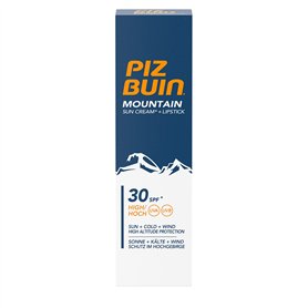 Piz Buin Gamme Montagne Tube Combi de Crème de Protection Solaire IP30 20 ml et Stick à Lèvres IP30 2