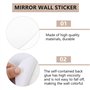 Lot de 2 Autocollants Muraux Miroir pour La Maison La Le Bureau