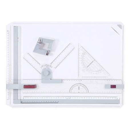 Wakects A3 Table à dessin multi-fonction A3 Tablettes à dessin ensemble bureau avec mouvement parallèle et angle réglable