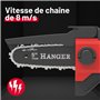 Scie d’élagage sans fil 18V avec batterie 2Ah et chargeur – Guide 12 cm – Scie élagueuse compacte, légère et puissante