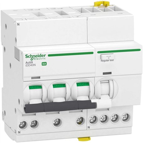 Schneider Electric - ACTI9 iDD40N XA - disjoncteur différentiel auto - 3P+N C 16A 6000A/10kA 300mA AC - A9DP7716