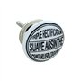G Decor Lot de 10 boutons de porte en céramique, pour portes de placards, style bohème, finition vintage/vieillie, Motif temps