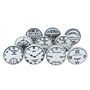 G Decor Lot de 10 boutons de porte en céramique, pour portes de placards, style bohème, finition vintage/vieillie, Motif temps
