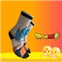 Dragon Ball Z Goku Super Saiyan Lot de 3 paires de chaussettes hautes classiques pour homme et adolescent, taille EU 43/46 Bleu/