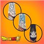 Dragon Ball Z Goku Super Saiyan Lot de 3 paires de chaussettes hautes classiques pour homme et adolescent, taille EU 43/46 Bleu/